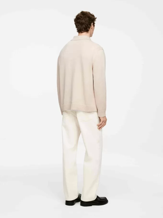 Baumwollpullover mit halbem Reißverschluss Baumwollpullover mit halbem Reißverschluss