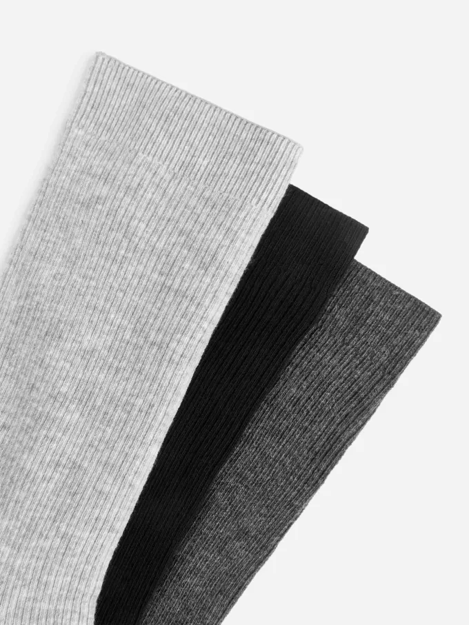 Baumwollrippsocken im 3er-Set Baumwollrippsocken im 3er-Set