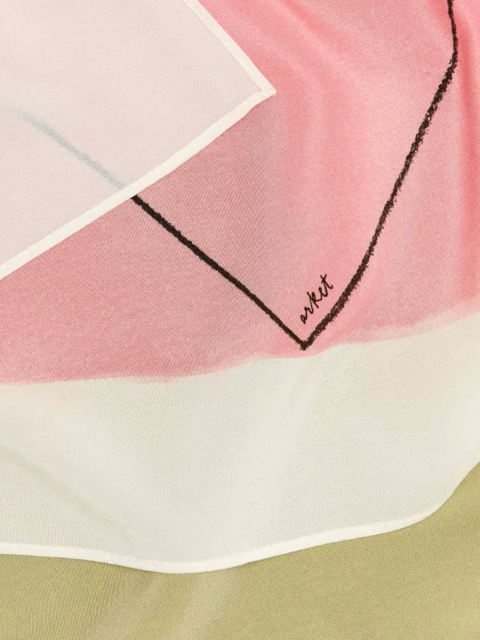 Bedruckter Seidenschal