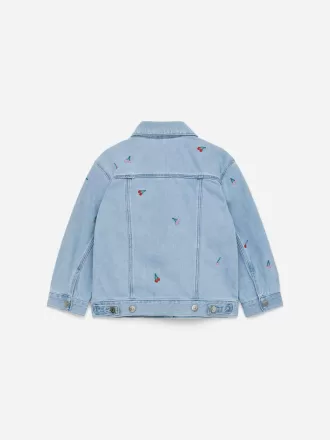 Bestickte Jeansjacke