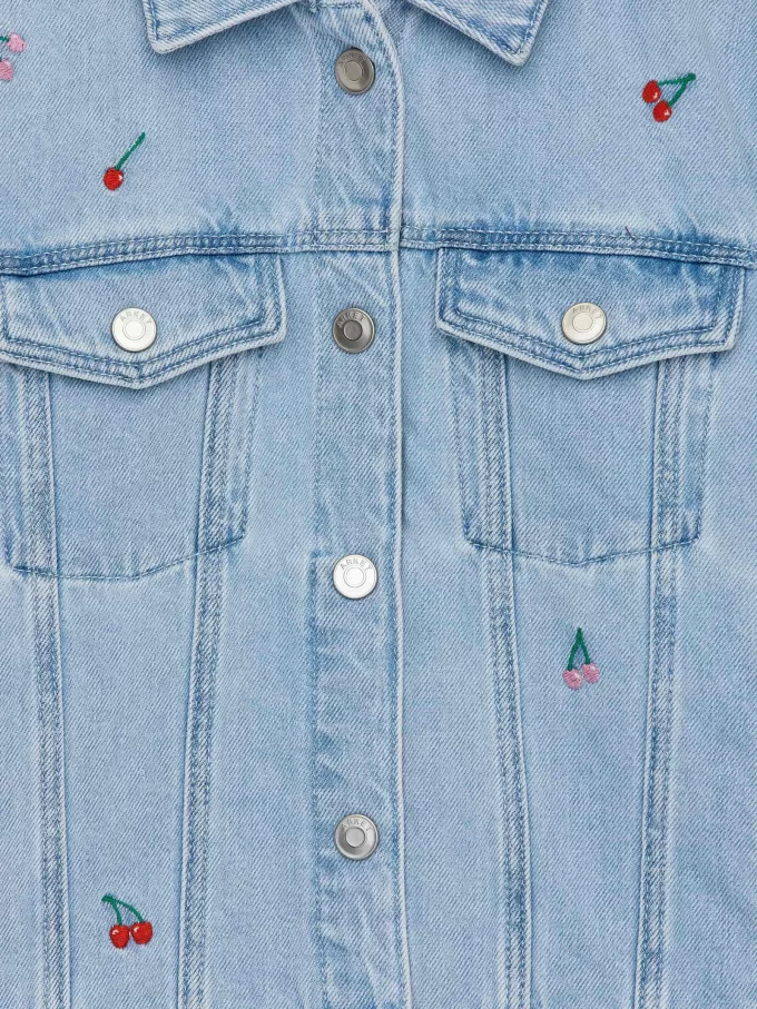 Bestickte Jeansjacke Bestickte Jeansjacke