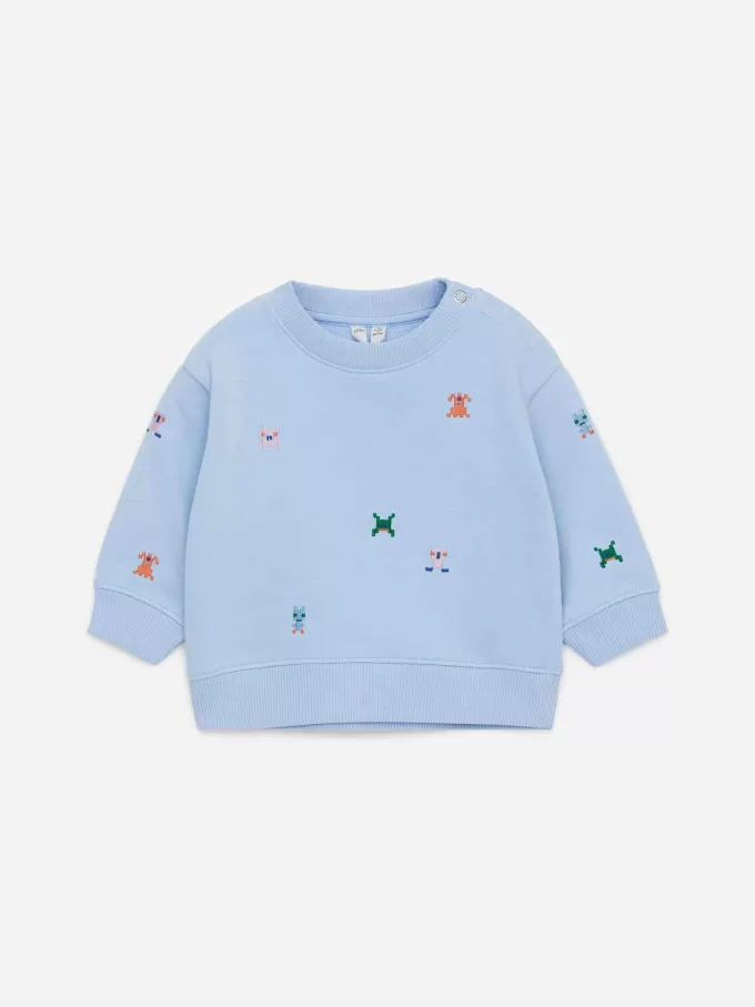 Besticktes Baumwoll-Sweatshirt Besticktes Baumwoll-Sweatshirt