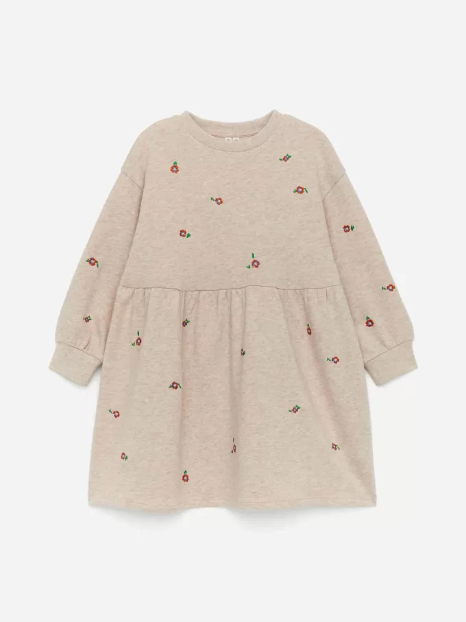 Besticktes Sweatshirt-Kleid Besticktes Sweatshirt-Kleid