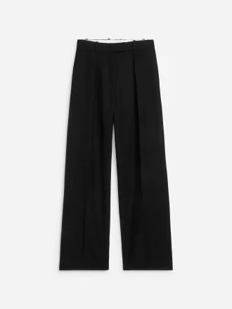 Bundfaltenhose mit hoher Taille