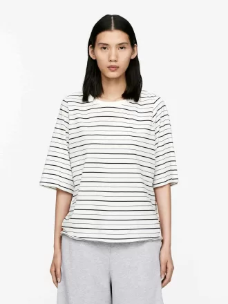 Drapiertes Baumwoll-T-Shirt