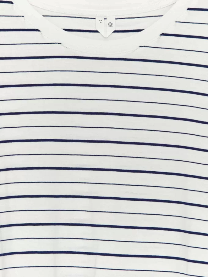 Drapiertes Baumwoll-T-Shirt Drapiertes Baumwoll-T-Shirt