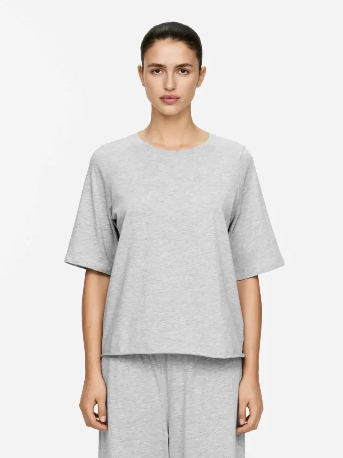 Drapiertes Baumwoll-T-Shirt Drapiertes Baumwoll-T-Shirt