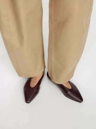 Flache Lederschuhe Flache Lederschuhe