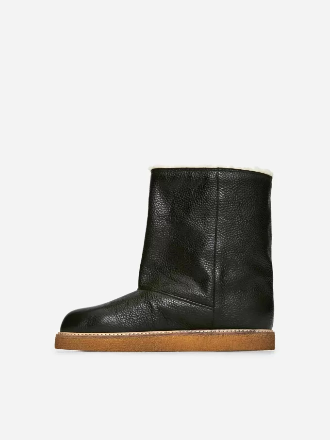 Gefütterte Lederstiefel Gefütterte Lederstiefel