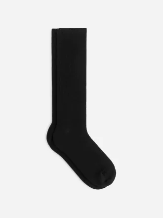 Gerippte Socken aus Wollmischung