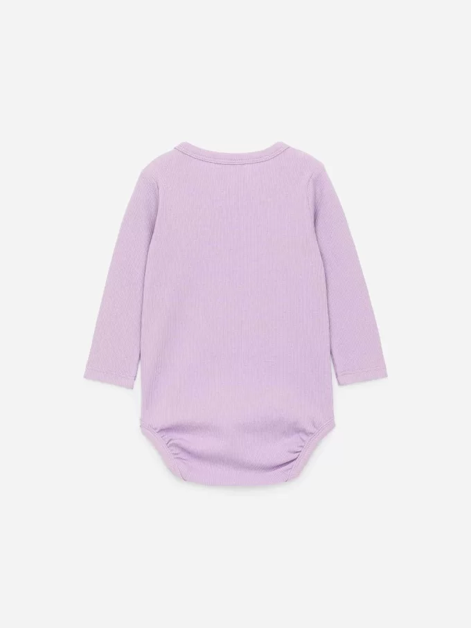 Gerippter Langarm-Body