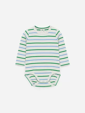 Gerippter Langarm-Body