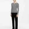 Geripptes Henley-Top Geripptes Henley-Top