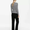 Geripptes Henley-Top Geripptes Henley-Top