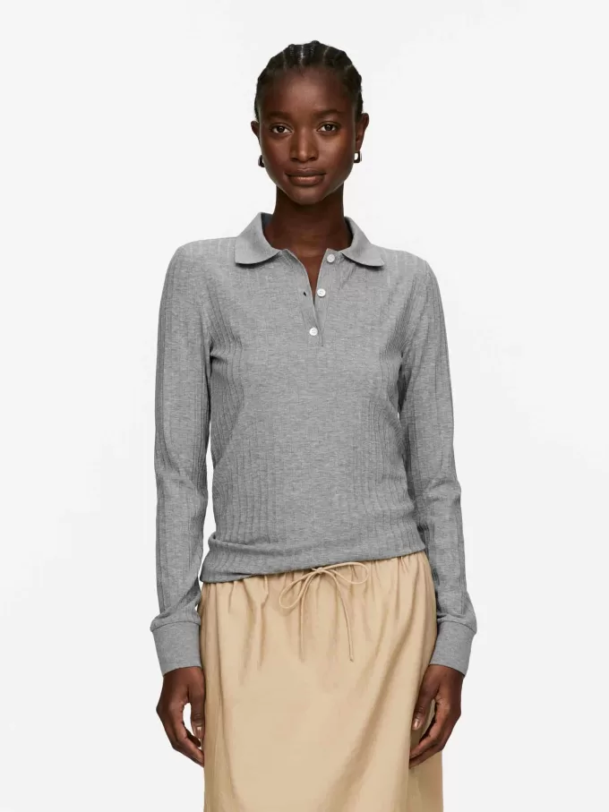 Geripptes Poloshirt Geripptes Poloshirt