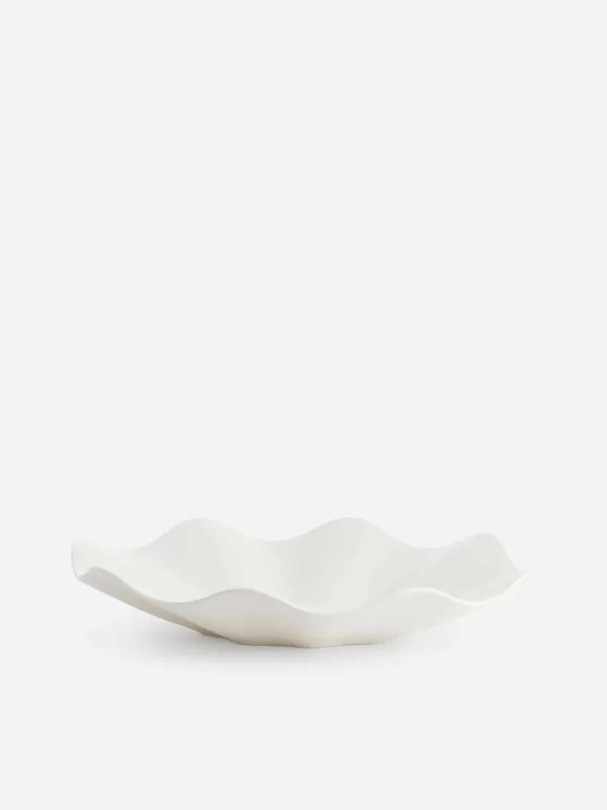 Gewellte Steinzeugschale Gewellte Steinzeugschale