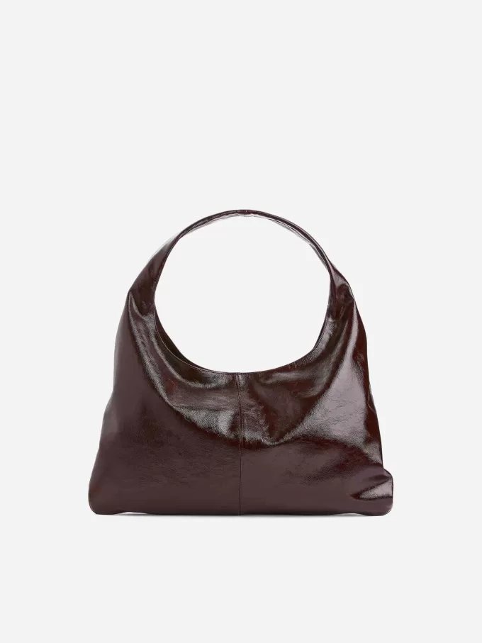 Glänzende Ledertasche Glänzende Ledertasche