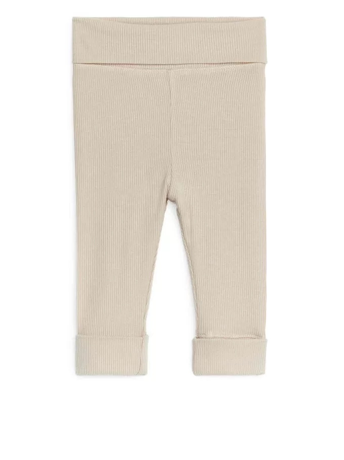 Glatte Ripp-Leggings für Neugeborene Glatte Ripp-Leggings für Neugeborene