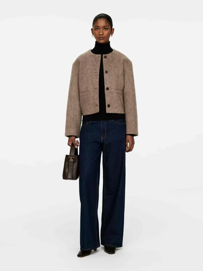 Jacke aus gebürsteter Wollmischung Jacke aus gebürsteter Wollmischung