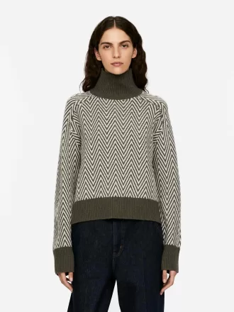 Jacquard-Strickpullover aus Wolle