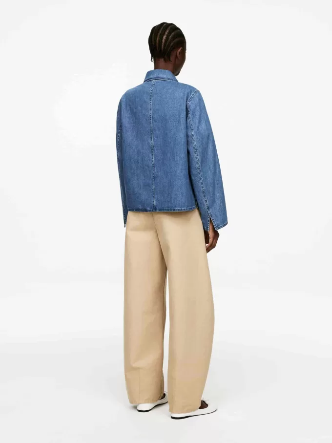 Jeans-Overshirt mit Bindeband Jeans-Overshirt mit Bindeband