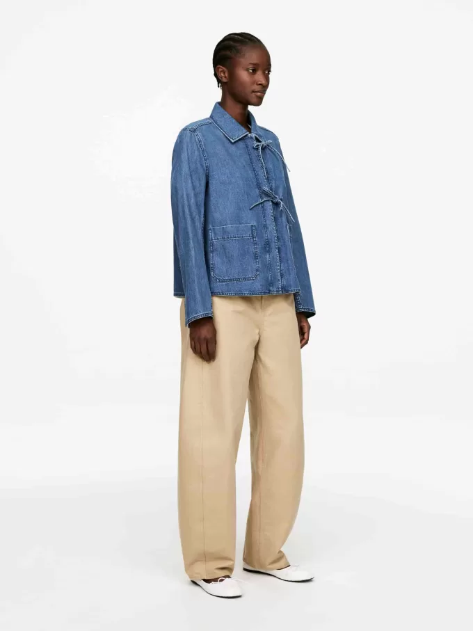 Jeans-Overshirt mit Bindeband Jeans-Overshirt mit Bindeband