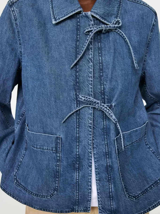 Jeans-Overshirt mit Bindeband Jeans-Overshirt mit Bindeband