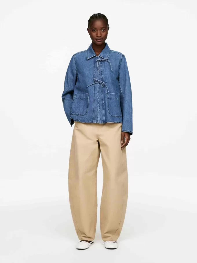 Jeans-Overshirt mit Bindeband Jeans-Overshirt mit Bindeband