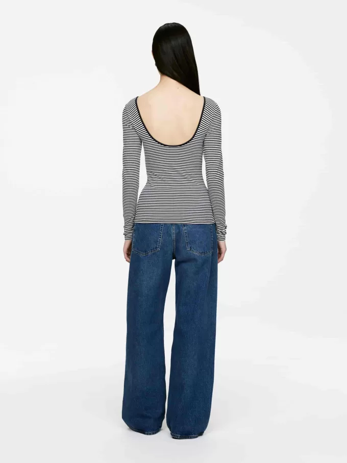 Jersey-Oberteil mit U-Ausschnitt