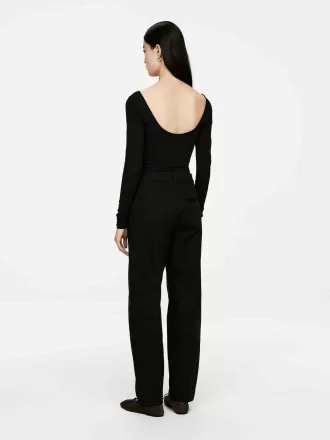 Jersey-Oberteil mit U-Ausschnitt