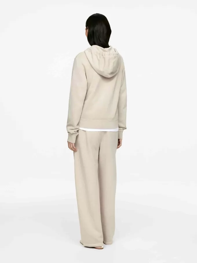 Kapuzenpullover aus Baumwolle mit halbem Reißverschluss Kapuzenpullover aus Baumwolle mit halbem Reißverschluss