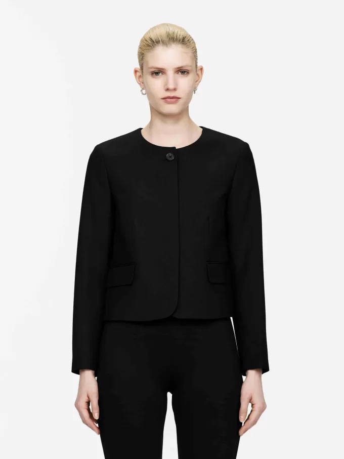 Kragenlose Jacke Kragenlose Jacke