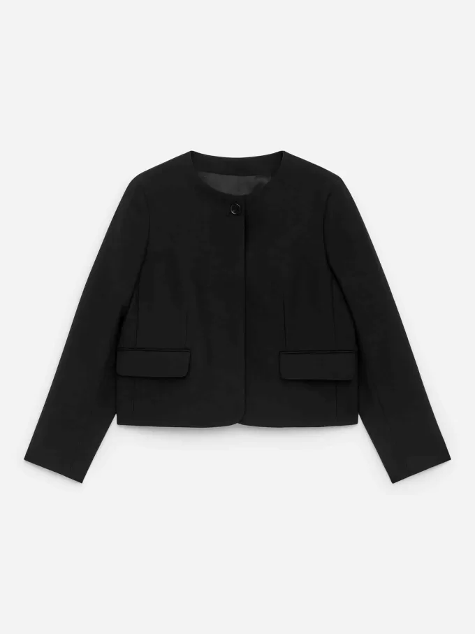 Kragenlose Jacke Kragenlose Jacke