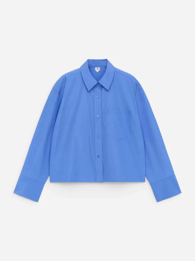 Kurz geschnittenes Baumwollhemd Kurz geschnittenes Baumwollhemd