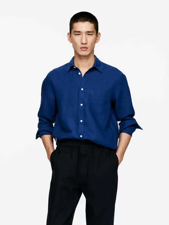 Leinenhemd mit normaler Passform Leinenhemd mit normaler Passform