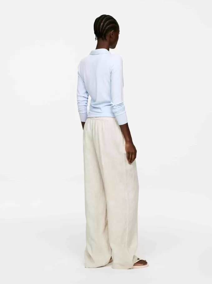 Leinenhose mit Kordelzug