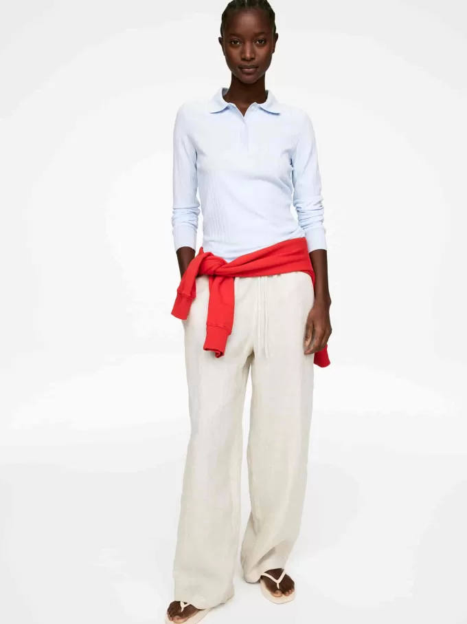 Leinenhose mit Kordelzug