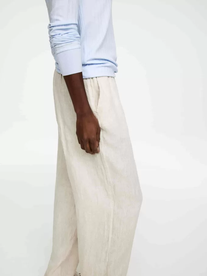 Leinenhose mit Kordelzug