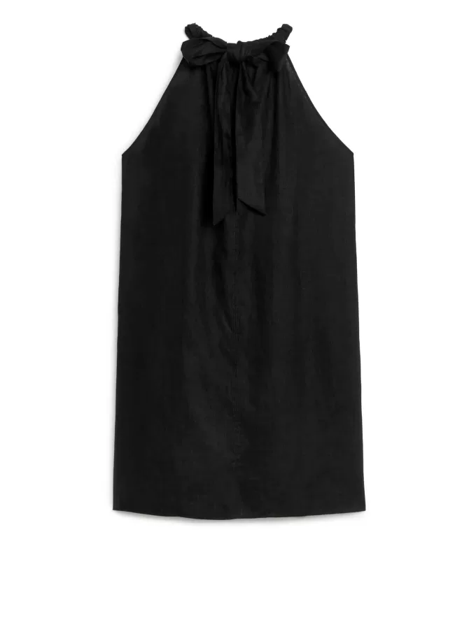 Leinenkleid mit Schleife