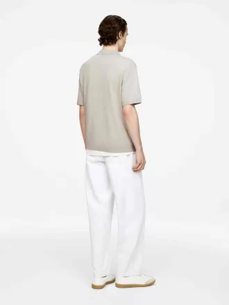 Poloshirt aus Baumwollleinen