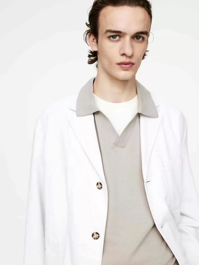 Poloshirt aus Baumwollleinen Poloshirt aus Baumwollleinen