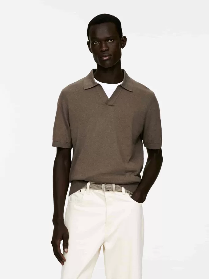 Poloshirt aus Baumwollleinen Poloshirt aus Baumwollleinen