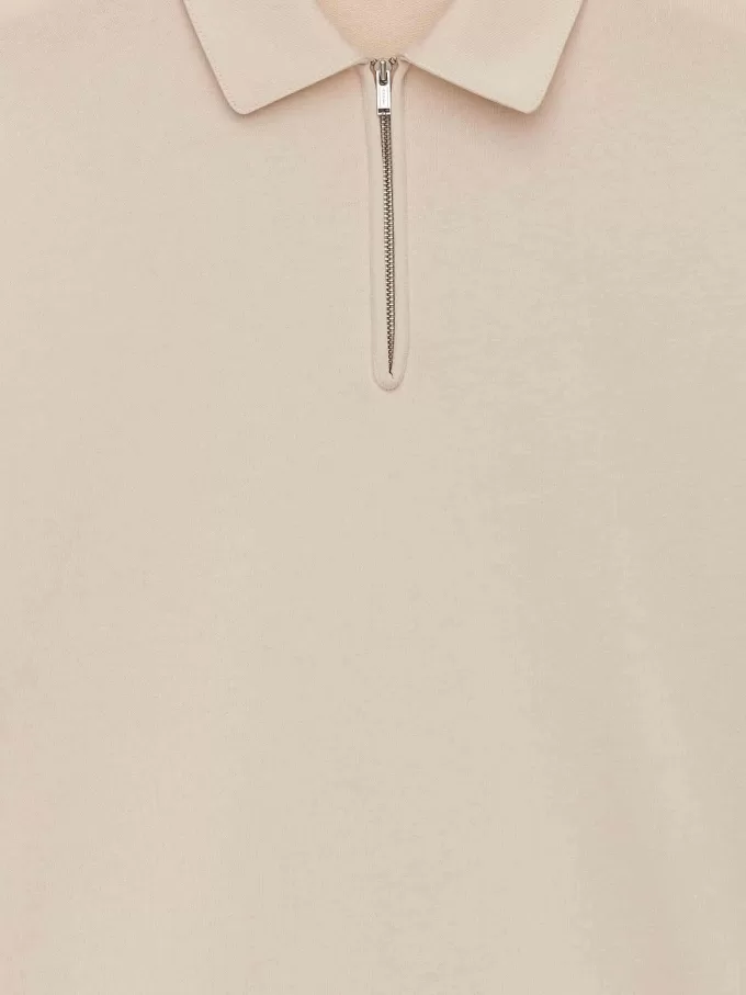 Poloshirt mit halbem Reißverschluss Poloshirt mit halbem Reißverschluss