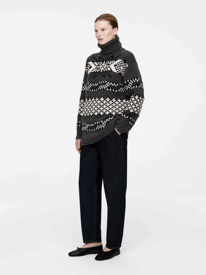 Pullover aus Woll-Alpaka-Jacquard Pullover aus Woll-Alpaka-Jacquard