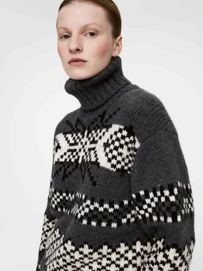 Pullover aus Woll-Alpaka-Jacquard Pullover aus Woll-Alpaka-Jacquard