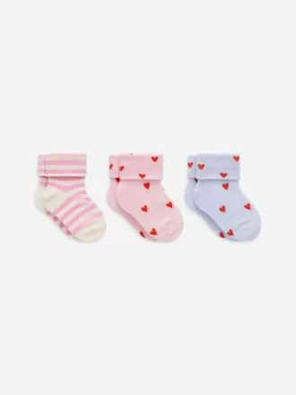 Rippsocken-Set mit 3 Paaren