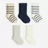 Rippstrick-Babysocken, 5 Paar Rippstrick-Babysocken, 5 Paar