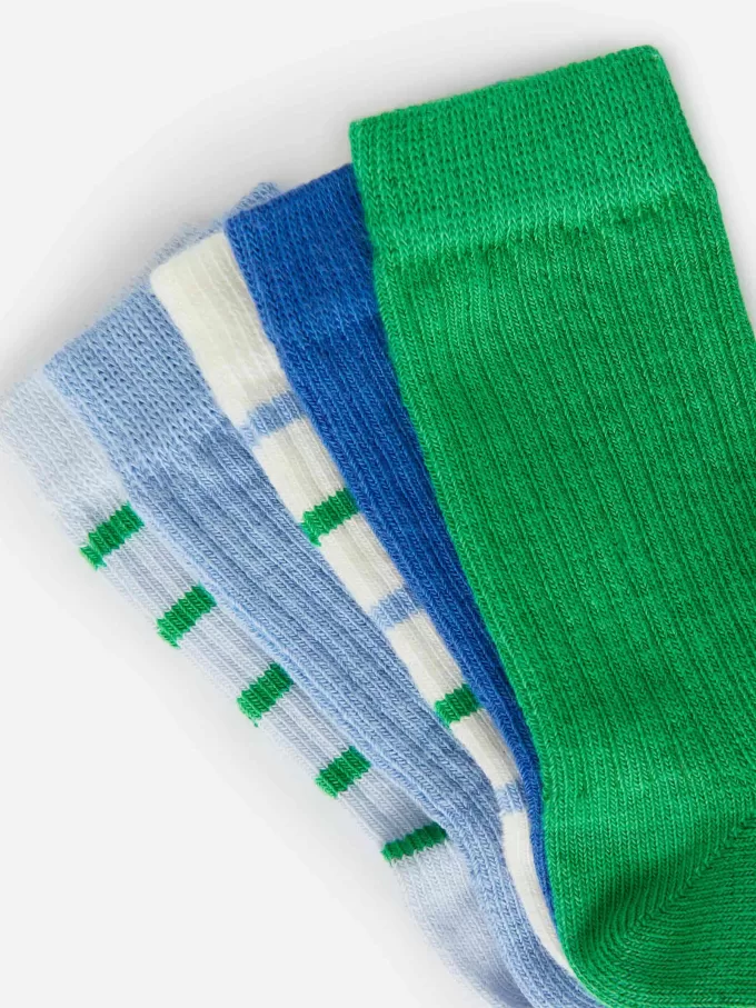 Rippstrick-Babysocken, 5 Paar Rippstrick-Babysocken, 5 Paar