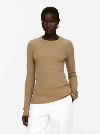 Rippstrick-Merinooberteil