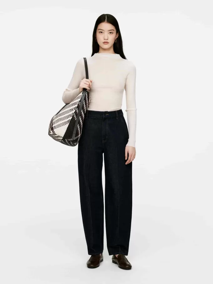 Rippstrick-Oberteil aus Wolle Rippstrick-Oberteil aus Wolle